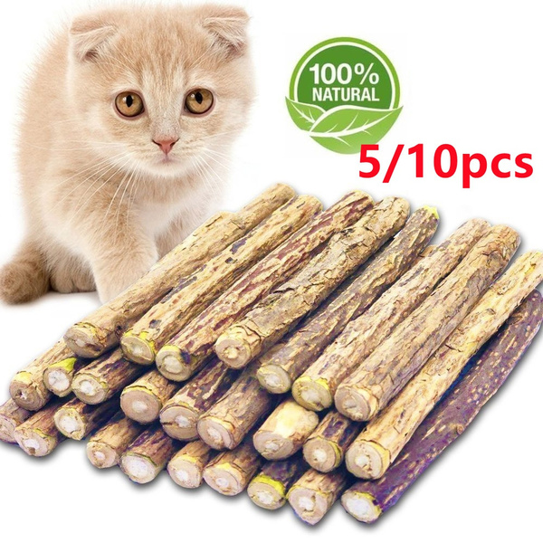 5/10pcs Organic Catnip Toys Natural Plants Cat Teeth Cleaning Chew Toys ...