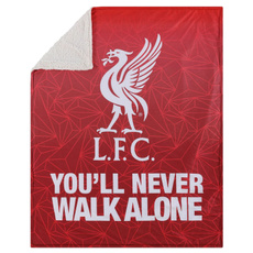 Liverpool, slogan, sherpa, Throw Blanket