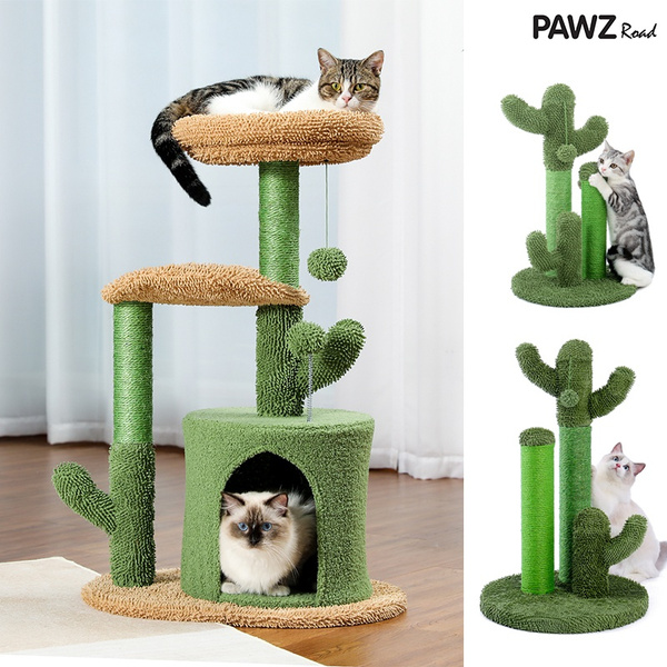 PAWZ Road Cat Tree Tower Cat Scratching Post with Natural Sial Post ...