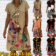 butterfly, Fashion Skirts, long skirt, short sleeve dress