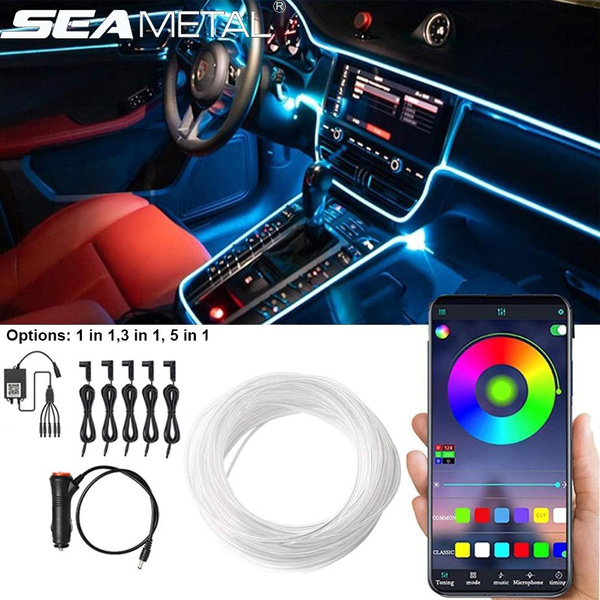 Car Atmosphere Lamp Flexible Light Strips Car Ambient Interior Lighting ...