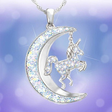 Necklace, Personality, Moon, Jewelry