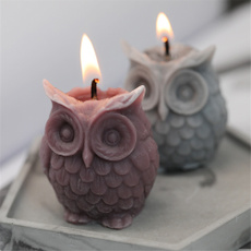 Owl, siliconemould, candlemaking, aromacandle