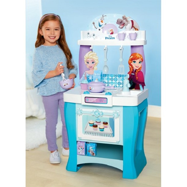 Refurbished Jakks Pacific 213744-RF1BTZV1 Disney Frozen Play Kitchen  Includes 20 Accessories, Over 3 Feet Tall