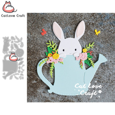 rabbitinakettleanimal, stencil, Animal, catlovecraft