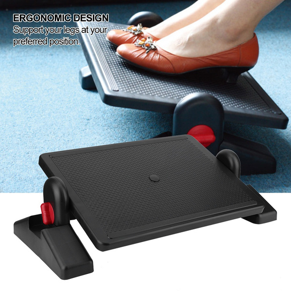 Foot Rest Under Desk Ergonomic Footrest Adjustable Height And Tilt Locked Angles Office Foot