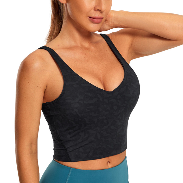 longline v neck sports bra