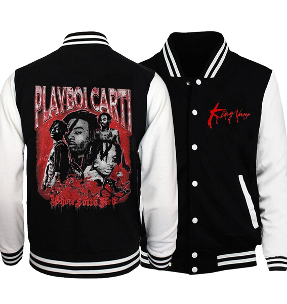 Playboi Carti 90s Inspired Jacket Black Baseball Uniform Jacket | Wish