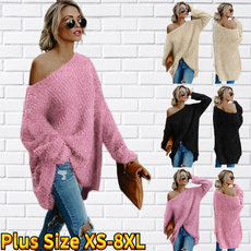 camisola, Plus Size, knitted sweater, Long Sleeve