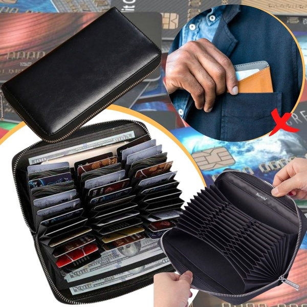 Mens 100% Genuine Leather Full Grain Wallet 6 Card Holder RFID Safe Purse  USA | eBay
