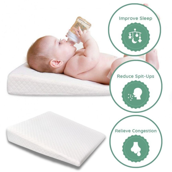 Baby Crib Wedge Pillow, Toddler Comfort Pad Premium Cover Pillows