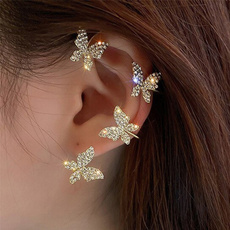 butterfly, Women, nonpierceddropdanglebutterflyearring, butterfly earrings