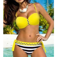 bathing suit, plaid, bandagebra, Summer