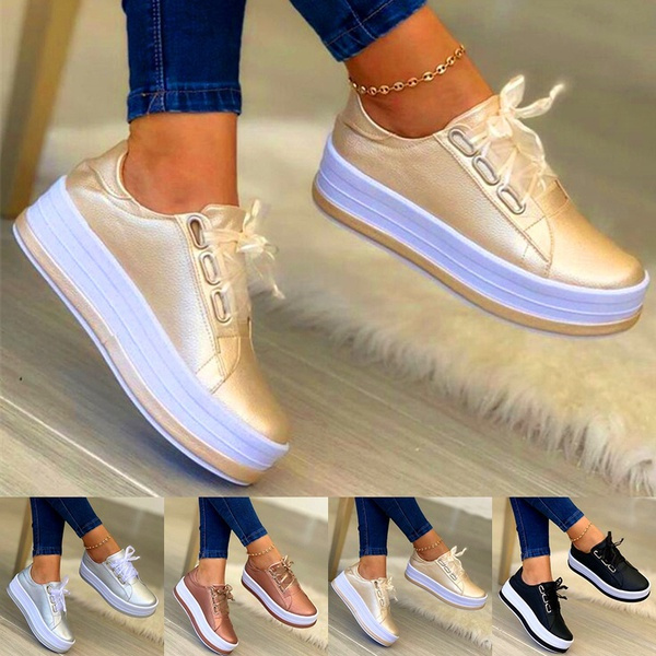 NEW Women Sport Shoes Thick Bottom Wedges Womens Casual Shoe Platform Females Sneakers Zapatos De Mujer Femme |
