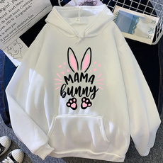 hooded, Sleeve, letter print, bunny