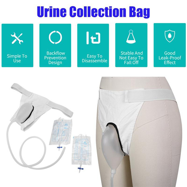 Reusable Male Female Urine Bag, Male Urinal Urine Collector Silicone ...