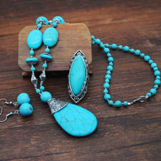 Turquoise, Set, Jewelry, Gifts