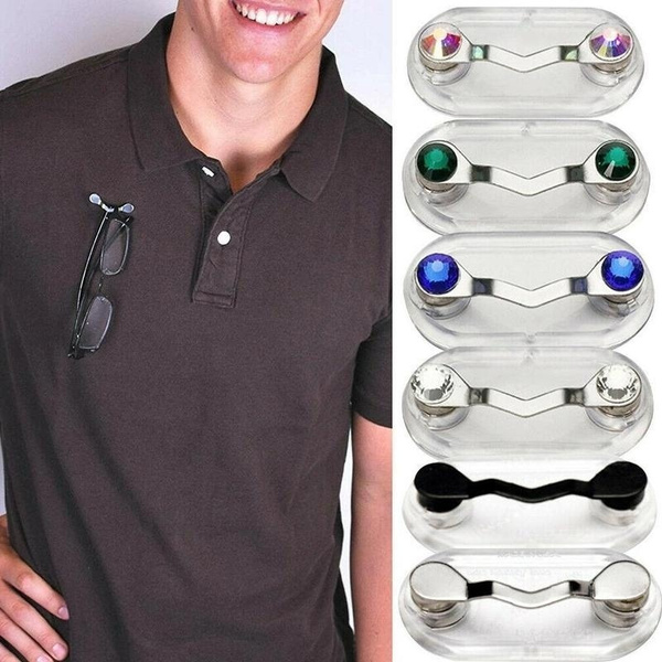Zinc Alloy Magnetic Glasses Holder Sunglasses Clip Hang Magnet Hook Shirt  Universal Earphone Key Eyeglass Holder Pin