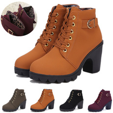 ankle boots, High Heel Shoe, Womens Shoes, Waterproof