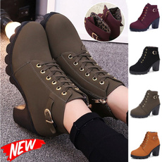 ankle boots, High Heel Shoe, Womens Shoes, Waterproof