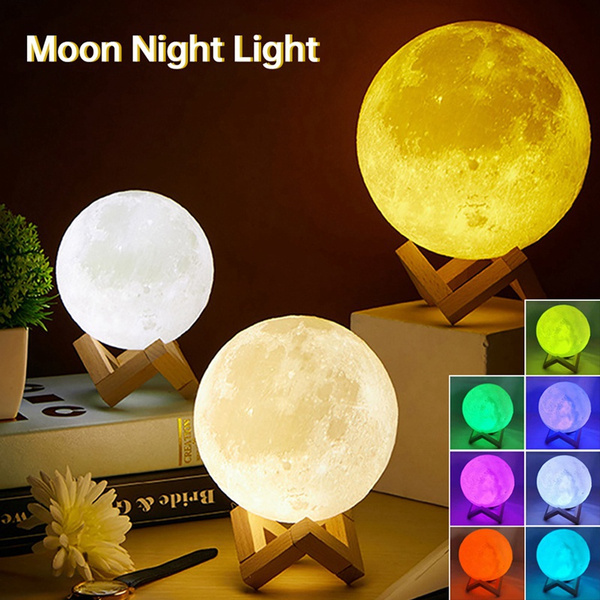 Buy Moon Lamp, Wall-mounted Kids Night Light, 2021 Upgraded 5.96 Inch 18  Colors Sliding /Remote Control Moon Light with Unique Stand, Timing, USB  Rechargeable, Wall Light Moon Decor, Best Gift Online at