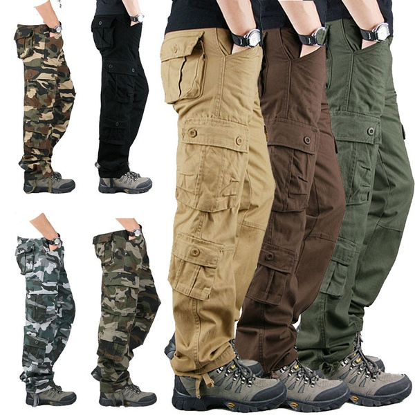 Spring Mens Cargo Pants Khaki Military Men Trousers Casual Cotton Tactical  Pants Men Big Size Army Pantalon Militaire Homme