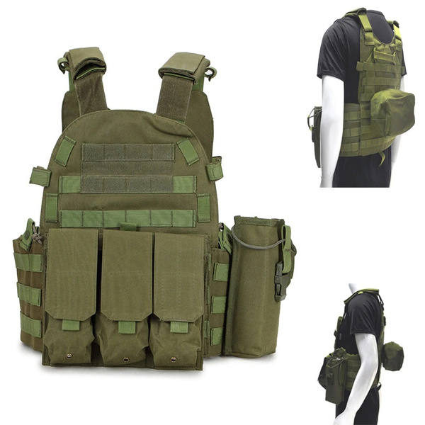 Men Nylon Molle Tactical Vest Body Armor Hunting Carrier Airsoft