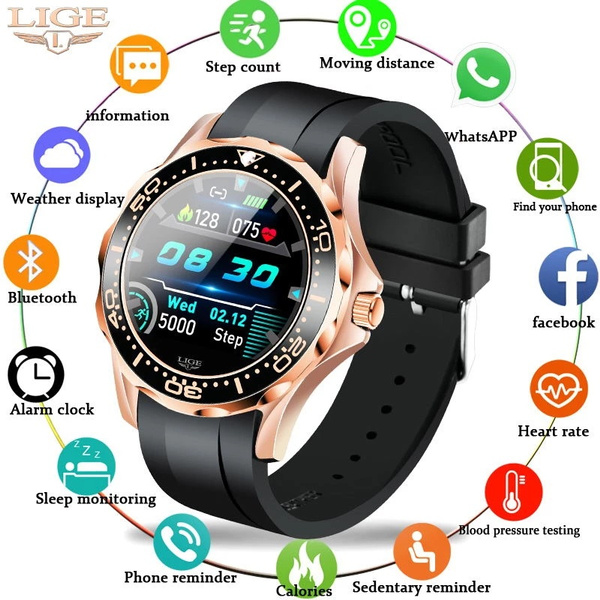 LIGE 2022 Newest Luxury Smart Watch Sport Heart Rate Sleep