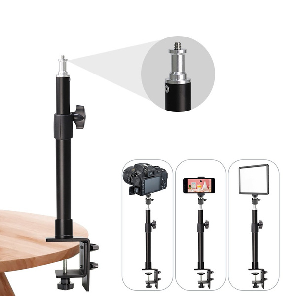 Desk Mount Light Stand Ring Light Desk Mount, 1 Pack / 2 Pack Flexible Overhead Camera Mount