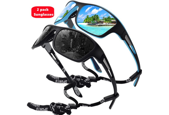 2 Pack Sunglasses Sports Polarized Sunglasses Men Driving Fishing