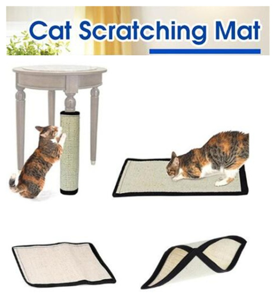 Cat Scratching Post Mat For Cats Natural Sisal Protecting Furniture Foot Chair Protector Pad
