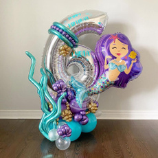 girlbirthdayballoon, mermaid, balloonchain, Balloon