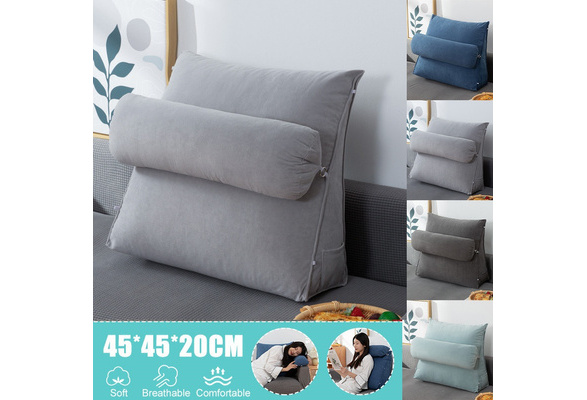 Wedge Back Pillow Rest Sleep Neck Home Sofa Bed Lumbar Office Cushion Back  & Adjustable Head Support Cushion