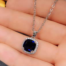 Sterling, DIAMOND, gemstonenecklace, necklace women