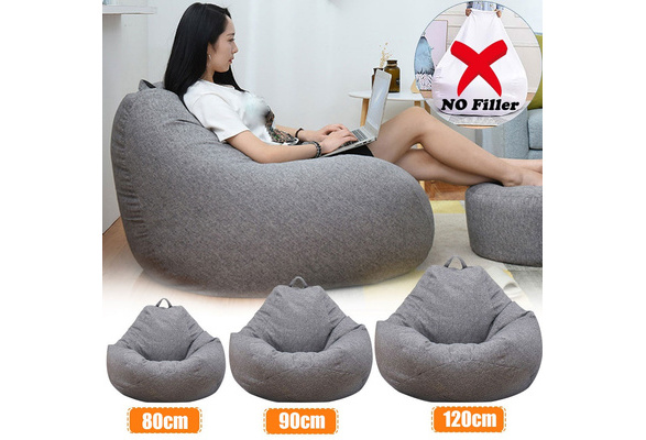 100*120CM Bean Bag Cover Chair Sofa Indoor Home Lazy Lounger Cushion Xmas 