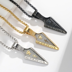Steel, spearpointnecklace, necklaces for men, eye