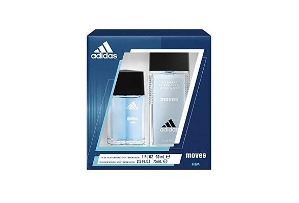 adidas Moves for Him 2 Piece Gift Set with 1 Ounce Eau de Toilette