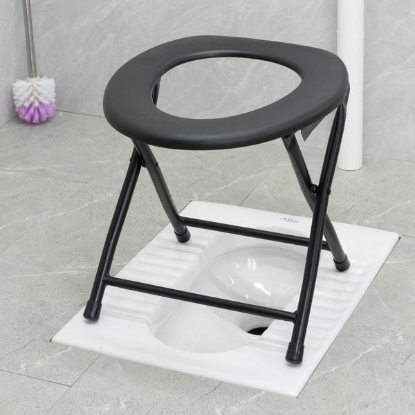 Foldable Stainless Only Potty Chair or Only Box Bedside Bathroom Toilet