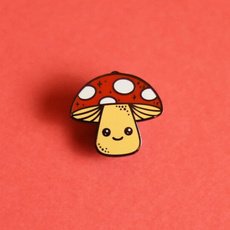 cute, cuteenamelpin, enamel, Mushroom