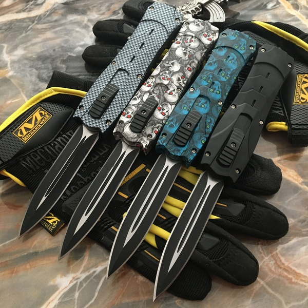 9" Tactical OTF Automatic Switchblade Stiletto Doubleedged Blade EDC