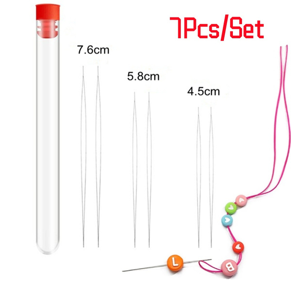 7Pcs/Set Beading Needles Opening Curved Needle Handmade Beaded