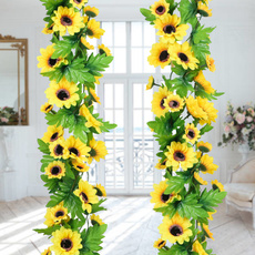 artificialflowergarland, weddingpartydecor, homedecore, sunflowersgarland