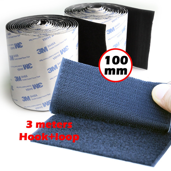 100mm in Width 3M 9448A Glue Strong Self Adhesive Velcro Tape 3Meters ...