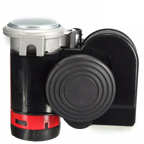 12V 139dB Black Snail Compact Dual Air Horn for Car Yacht Boat SUV Bike
