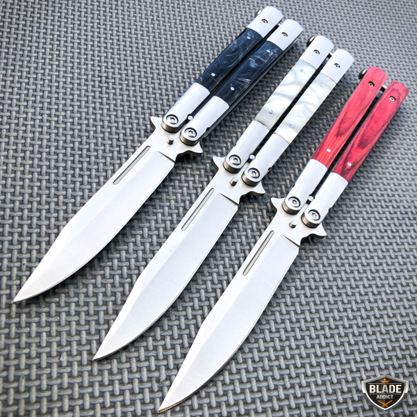 Tactical Balisong Butterfly Knife Sharp Stainless Steel Blade Wish