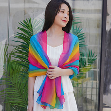 gradientcolor, rainbow, shawl and wraps, Fashion
