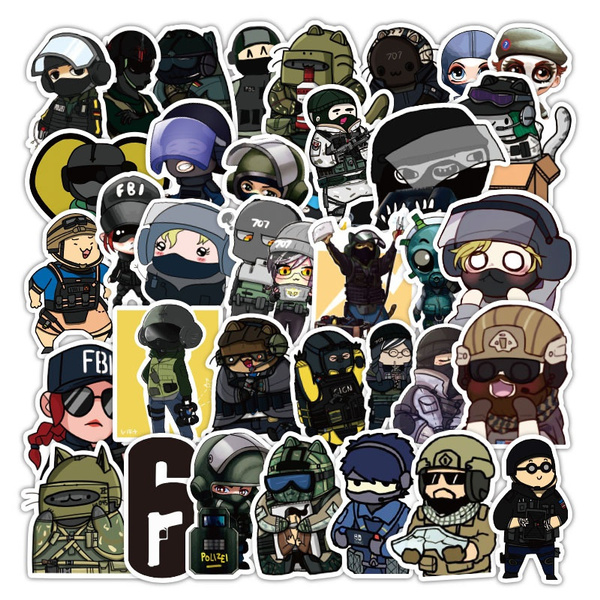 15/50PCS Tom Clancy's Rainbow Six Siege Stickers for laptops ...