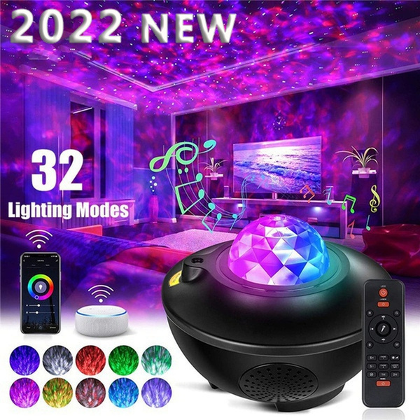 2022 Bluetooth Star Projector Night Light Voice & Remote Control 32 ...