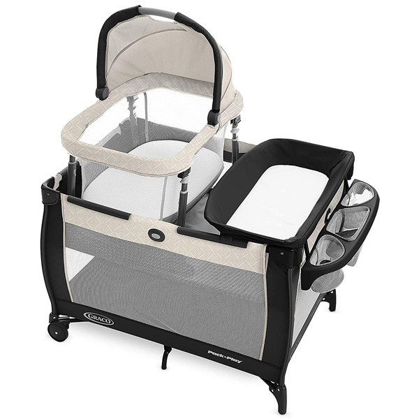 Graco Pack ‘n Play Day2Dream Travel Bassinet Playard, Beige-Black, Lo ...