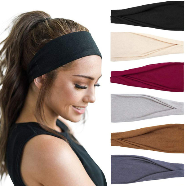 1/3 Pcs Headbands for Women, Women's Workout Yoga Exercise Sports Running  Cycling Headband, Sweat Wicking Non Slip Hair Bands Turban Headwrap Hair,  Hair accessories